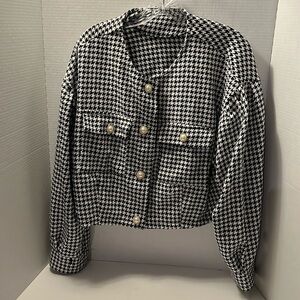 Cozy SHEIN Black and gold gem layer jacket size 2XL sku:A10